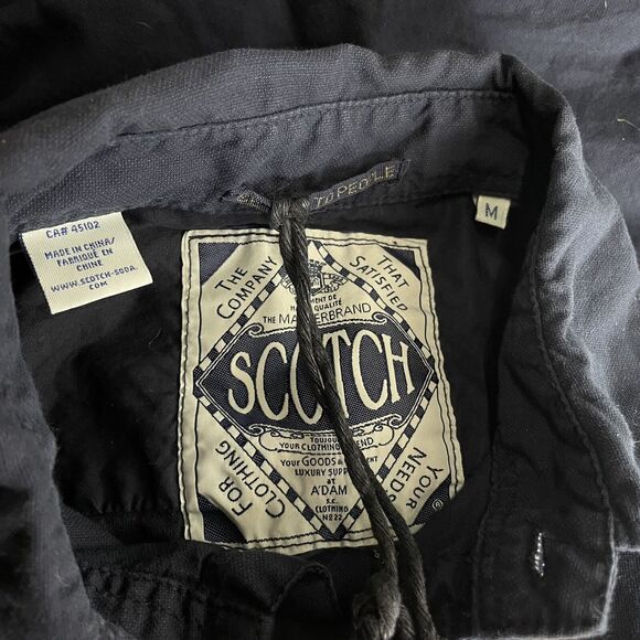 scotch soda doc azur embellished button up shirt Size M - Picture 9 of 13